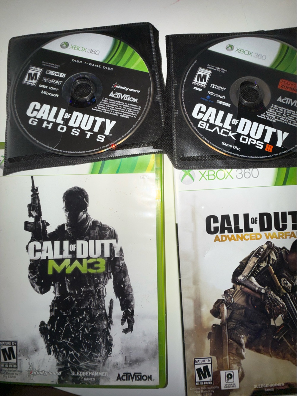Call of Duty Xbox 360 Game Bundle – Black & White